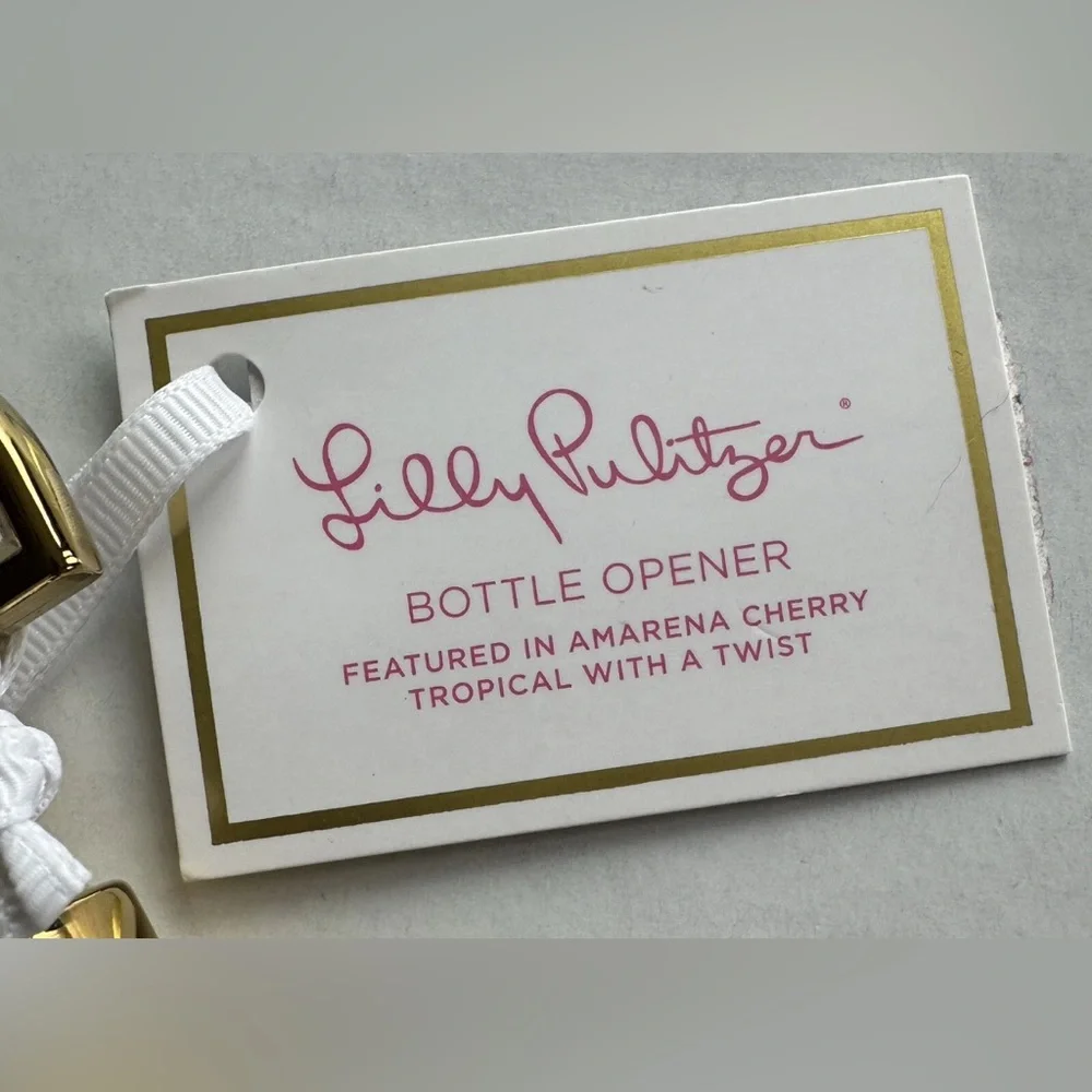 Lilly Pulitzer NWT Bottle Opener Amerena Cherry Tropical with‎ a Twist